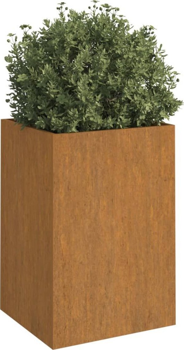 vidaXL Donica, szara, 42x38x75 cm, stal kortenowska