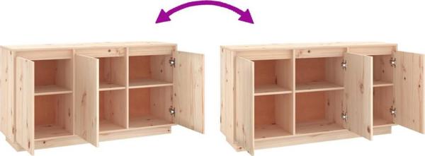 vidaXL Szafka, 111x34x60 cm, lite drewno sosnowe
