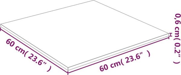 vidaXL Διάφανη επιφάνεια τραπεζιού 60x60 cm από σκληρυμένο γυαλί