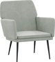 vidaXL vidaXL Fotel, jasnoszary, 62x79x79 cm, obity aksamitem