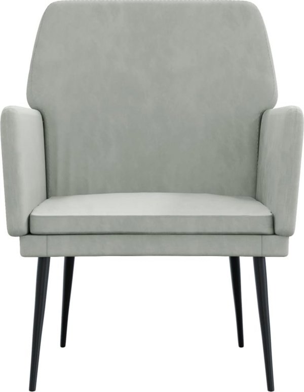 vidaXL vidaXL Fotel, jasnoszary, 62x79x79 cm, obity aksamitem