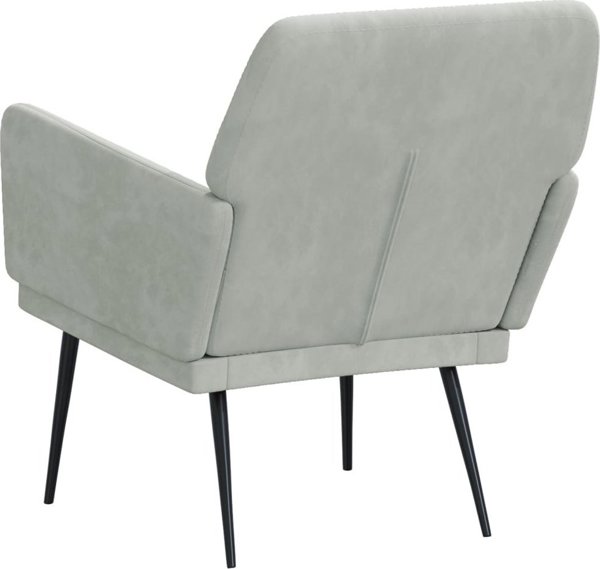 vidaXL vidaXL Fotel, jasnoszary, 62x79x79 cm, obity aksamitem