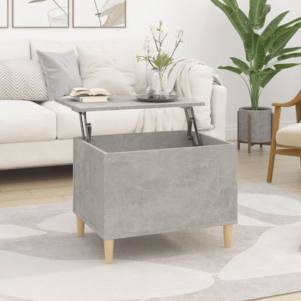 vidaXL Τραπέζι καφέ, σκουρόχρωμο σκυρόδεμα, 60x44,5x45 cm