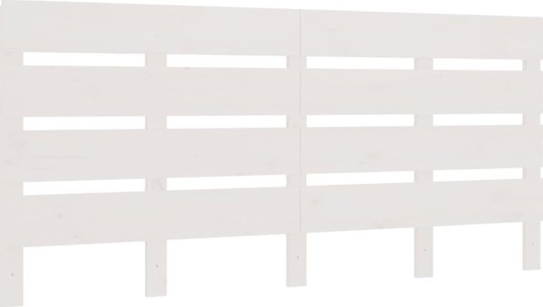 vidaXL Κεφαλάρι κρεβατιού, λευκό, 120x3x80 εκ., μασίφ πεύκο