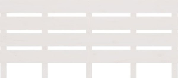 vidaXL Κεφαλάρι κρεβατιού, λευκό, 120x3x80 εκ., μασίφ πεύκο
