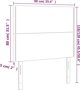 vidaXL Κεφαλάρι κρεβατιού με LED, ροζ, 90x5x118/128 cm, βελούδο