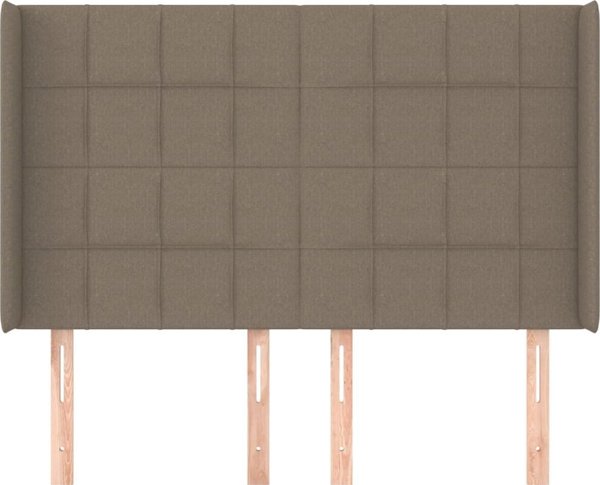 vidaXL Zaglowek uszak, taupe, 147x16x118/128 cm, tkanina