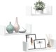 vidaXL Polki scienne, 3 szt., biale, material drewnopochodny