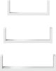 vidaXL Polki scienne, 3 szt., biale, material drewnopochodny