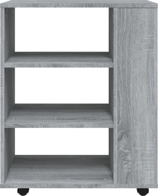vidaXL Ντουλάπι με ροδάκια, Sonoma ανοιχτό γκρι δρυς, 60x35x75 cm