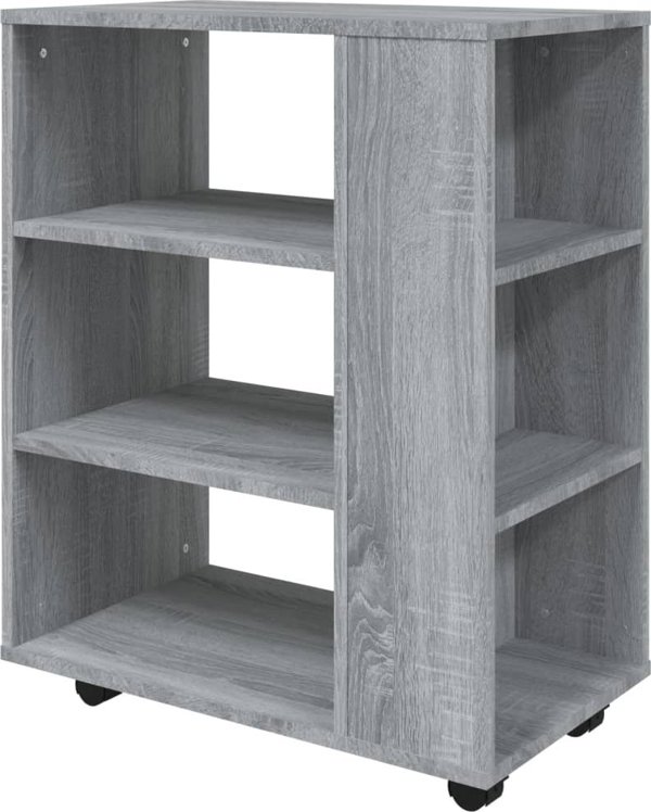 vidaXL Ντουλάπι με ροδάκια, Sonoma ανοιχτό γκρι δρυς, 60x35x75 cm