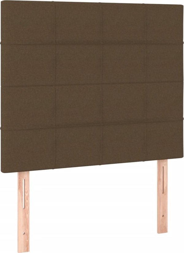 vidaXL Κρεβάτι κοντινεντάλ με στρώμα, καφέ, 100x200 cm, ύφασμα