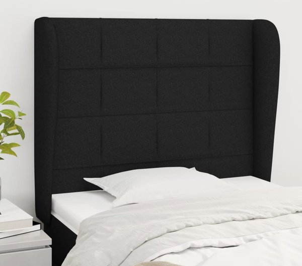vidaXL Κεφαλάρι τύπου ουσακ, μαύρο, 93x23x118/128 cm, ύφασμα