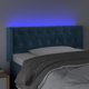 vidaXL Κεφαλάρι κρεβατιού με LED, σκούρο μπλε, 93x16x78/88 cm, βελούδο