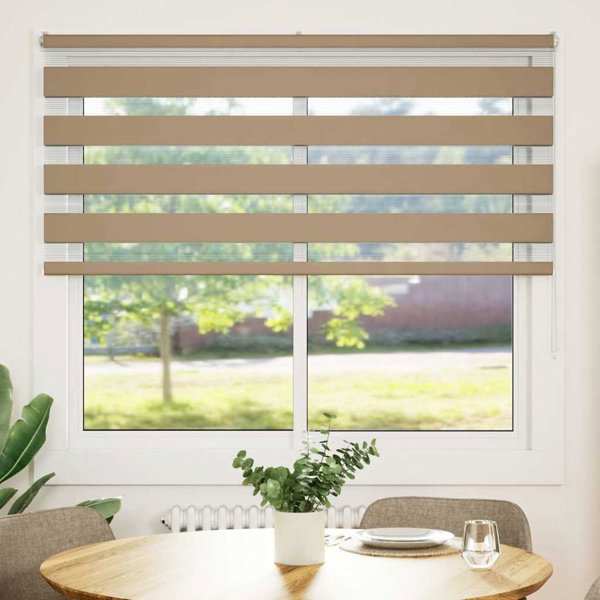 vidaXL Ρόλερ Zebra, Στόρι Σκίασης 160x100 εκ., Πολυεστέρας, Λευκό/Γκρι