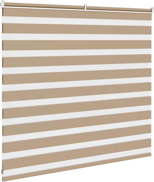 vidaXL Ρόλερ Zebra, Στόρι Σκίασης 160x100 εκ., Πολυεστέρας, Λευκό/Γκρι