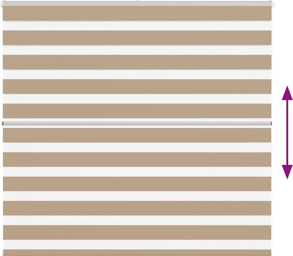 vidaXL Ρόλερ Zebra, Στόρι Σκίασης 160x100 εκ., Πολυεστέρας, Λευκό/Γκρι