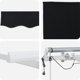 vidaXL Automatyczna Markiza chowana z LED w czarnym kolorze 450x300 cm