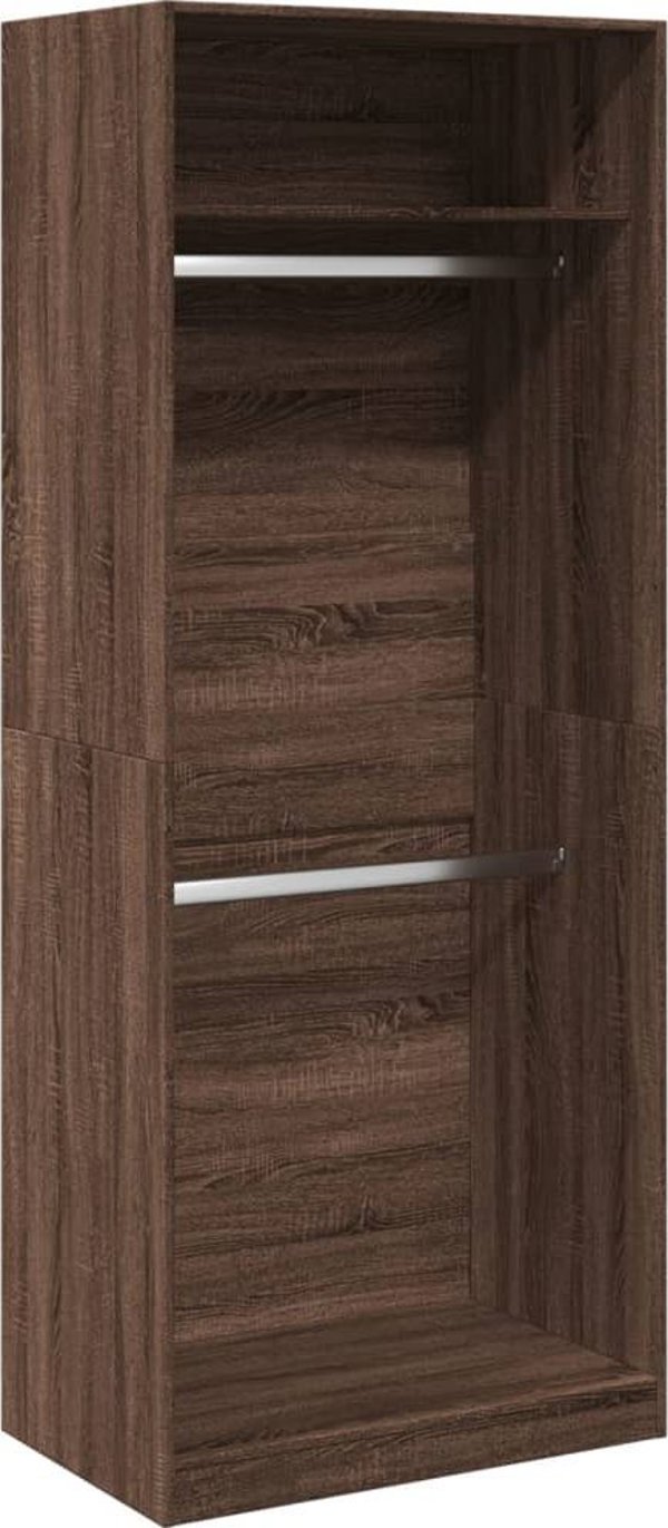 vidaXL Szafa, brazowy dab, 80x50x200 cm, material drewnopochodny