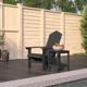 vidaXL Κήπου καρέκλα Adirondack με τραπέζι, HDPE, ανθρακί χρώμα