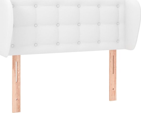 vidaXL Zaglowek uszak, λευκός, 83x23x78/88 cm, τεχνητό δέρμα