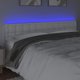 vidaXL Zaglowek do lozka z LED bialy 200x5x78/88 cm sztuczna skora