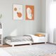 vidaXL Rama lozka bez materaca, biala, 75x190 cm, lite drewno sosnowe