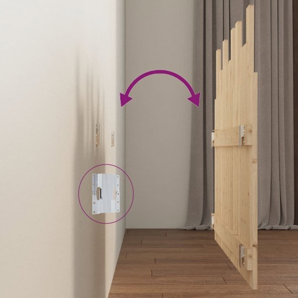 vidaXL Κεφαλάρι κρεβατιού, 108x3x80 εκ., μασίφ ξύλο πεύκου