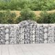 vidaXL Kosze gabionowe, 4 szt, 200x50x100/120 cm, galwanizowane zelazo