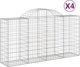 vidaXL Kosze gabionowe, 4 szt, 200x50x100/120 cm, galwanizowane zelazo