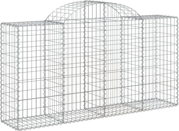 vidaXL Kosze gabionowe, 4 szt, 200x50x100/120 cm, galwanizowane zelazo