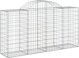 vidaXL Kosze gabionowe, 4 szt, 200x50x100/120 cm, galwanizowane zelazo