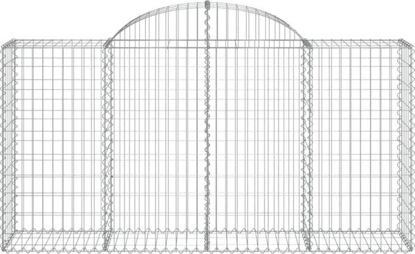 vidaXL Kosze gabionowe, 4 szt, 200x50x100/120 cm, galwanizowane zelazo
