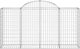 vidaXL Kosze gabionowe, 4 szt, 200x50x100/120 cm, galwanizowane zelazo