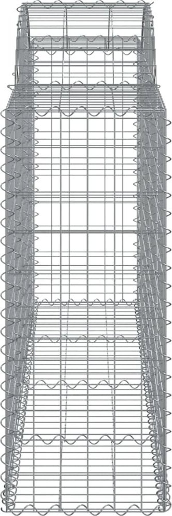vidaXL Kosze gabionowe, 4 szt, 200x50x100/120 cm, galwanizowane zelazo