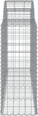 vidaXL Kosze gabionowe, 4 szt, 200x50x100/120 cm, galwanizowane zelazo
