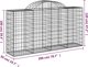 vidaXL Kosze gabionowe, 4 szt, 200x50x100/120 cm, galwanizowane zelazo