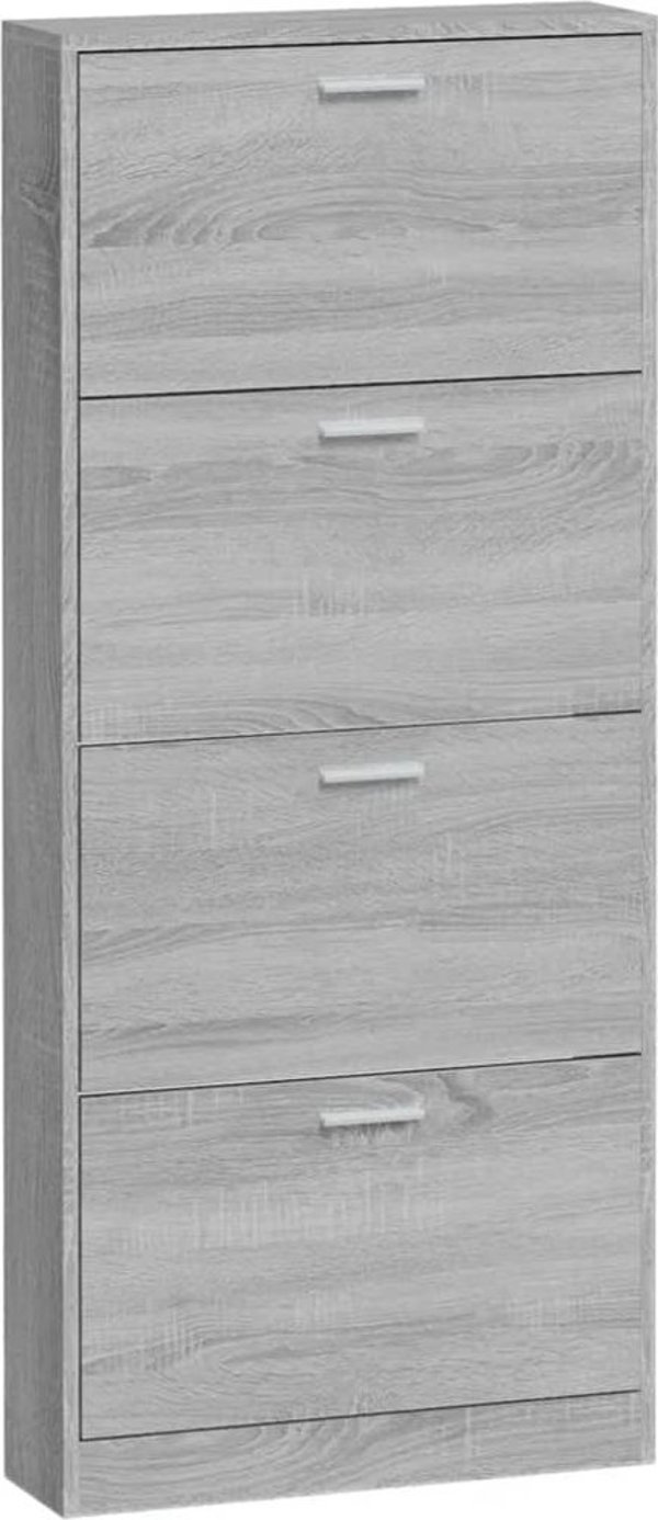 vidaXL Παπουτσοθήκη γκρι δρυς σόνομα, 59x17x150 cm