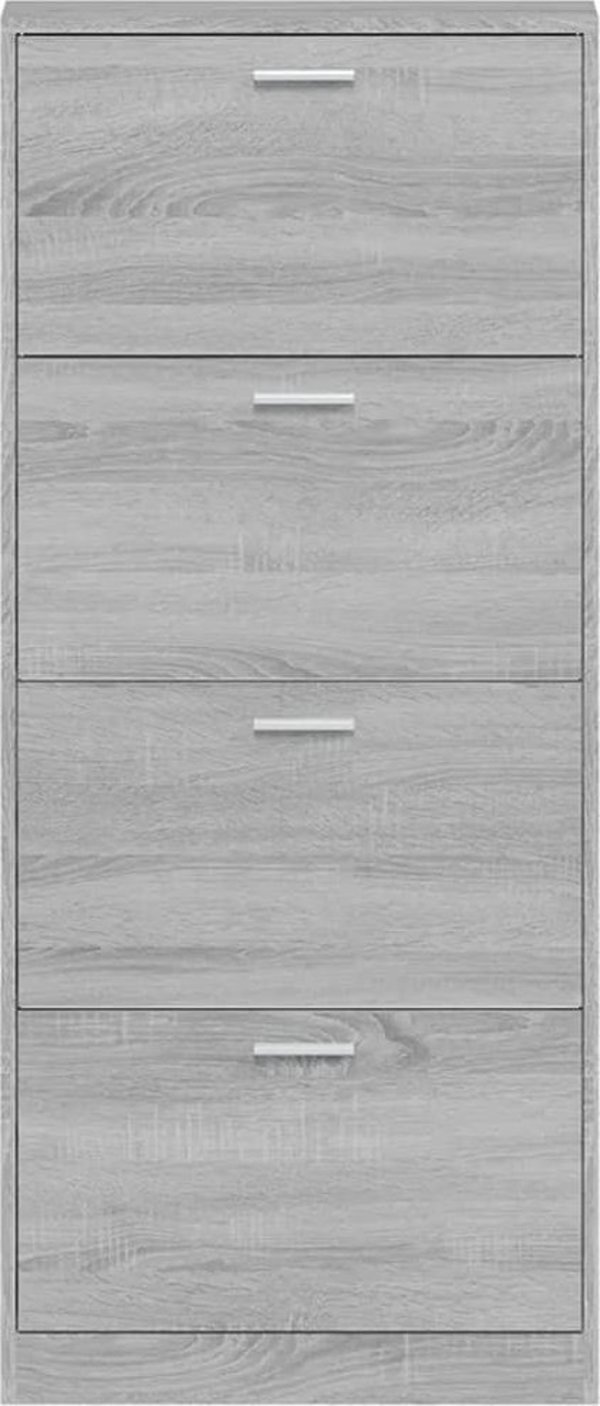 vidaXL Παπουτσοθήκη γκρι δρυς σόνομα, 59x17x150 cm