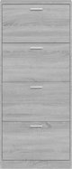 vidaXL Παπουτσοθήκη γκρι δρυς σόνομα, 59x17x150 cm