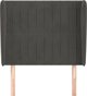 vidaXL Κεφαλάρι uszak, σκούρο γκρι, 103x23x118/128 εκ., βελούδο
