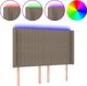 vidaXL Κεφαλάρι Κρεβατιού με LED, ταουπ, 147x16x118/128 εκ, ύφασμα