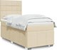 vidaXL Κρεβάτι κοντινεντάλ με στρώμα κρεμ 80x200 cm ύφασμα