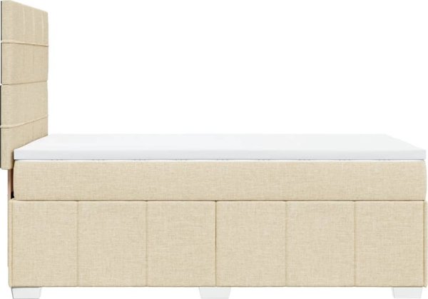 vidaXL Κρεβάτι κοντινεντάλ με στρώμα κρεμ 80x200 cm ύφασμα