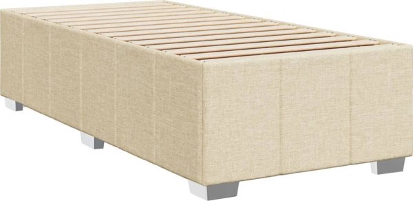 vidaXL Κρεβάτι κοντινεντάλ με στρώμα κρεμ 80x200 cm ύφασμα