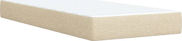 vidaXL Κρεβάτι κοντινεντάλ με στρώμα κρεμ 80x200 cm ύφασμα