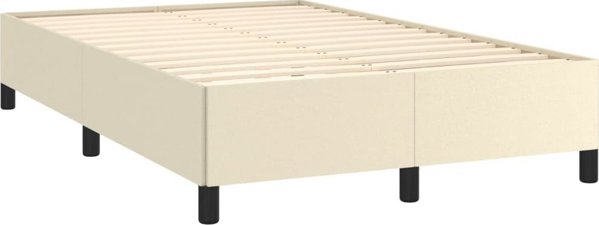 vidaXL Κρεβάτι Ράμα Κρεβατιού Κρεμ 120x200 εκ. επενδεδυμένο με τεχνητό δέρμα