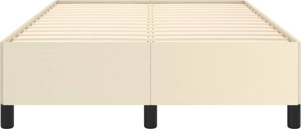 vidaXL Κρεβάτι Ράμα Κρεβατιού Κρεμ 120x200 εκ. επενδεδυμένο με τεχνητό δέρμα