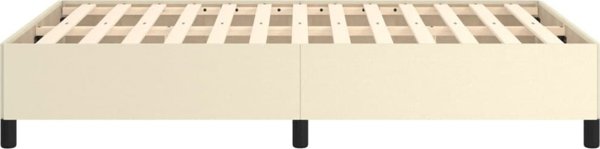vidaXL Κρεβάτι Ράμα Κρεβατιού Κρεμ 120x200 εκ. επενδεδυμένο με τεχνητό δέρμα