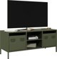 vidaXL vidaXL Szafka RTV, oliwkowa, 101,5x39x43,5 cm, stal walcowana na zimno